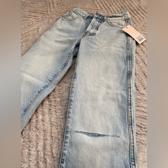 NWT REVICE Ex-Boyfriend Denim Jeans Player One Wash Butt Slit - Picture 10 of 11